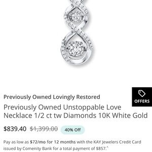 Unstoppable Love Diamond Necklace in White Gold